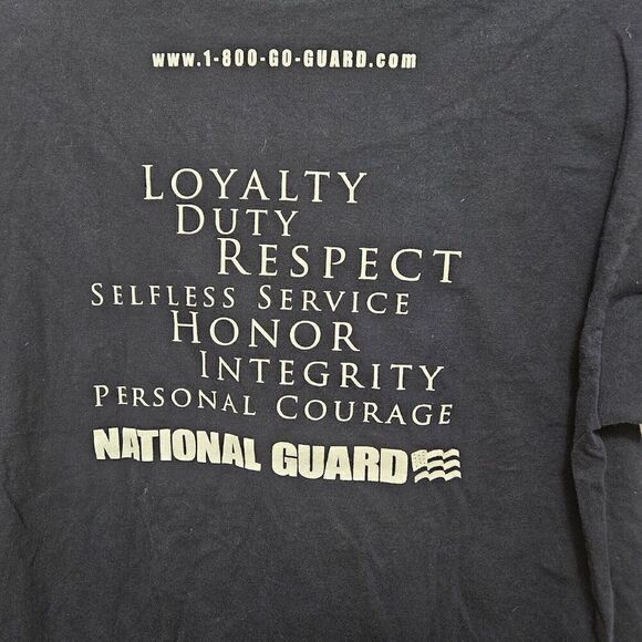 National Guard American Heroes Navy Blue Short Sleeve Size XL T-shirt EUC - Picture 4 of 6